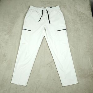 Tek Gear Jogger Pants Mens Medium White Tapered Cargo Athletic Moisture Wicking